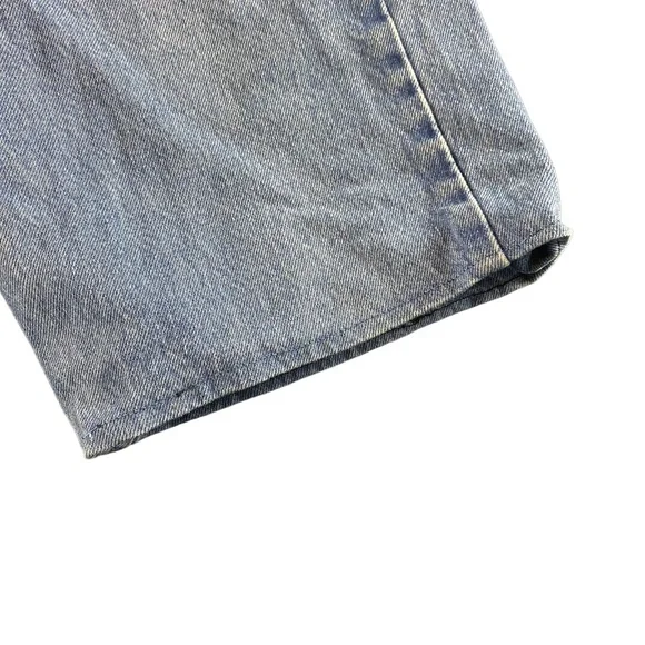 Vintage Levi’s 505 Orange Tab Medium Wash‎ Jean Shorts size 36 Distressed VTG - Picture 6 of 8